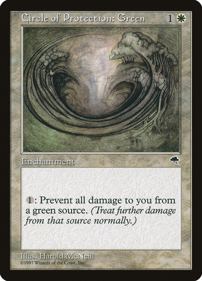 Circle of Protection: Green card front