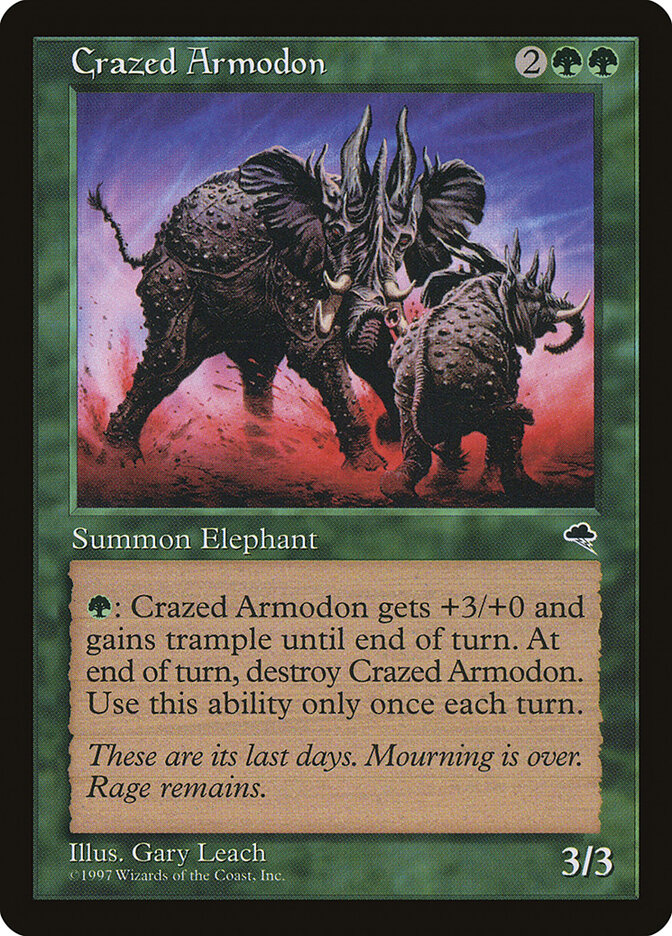 Crazed Armodon card front