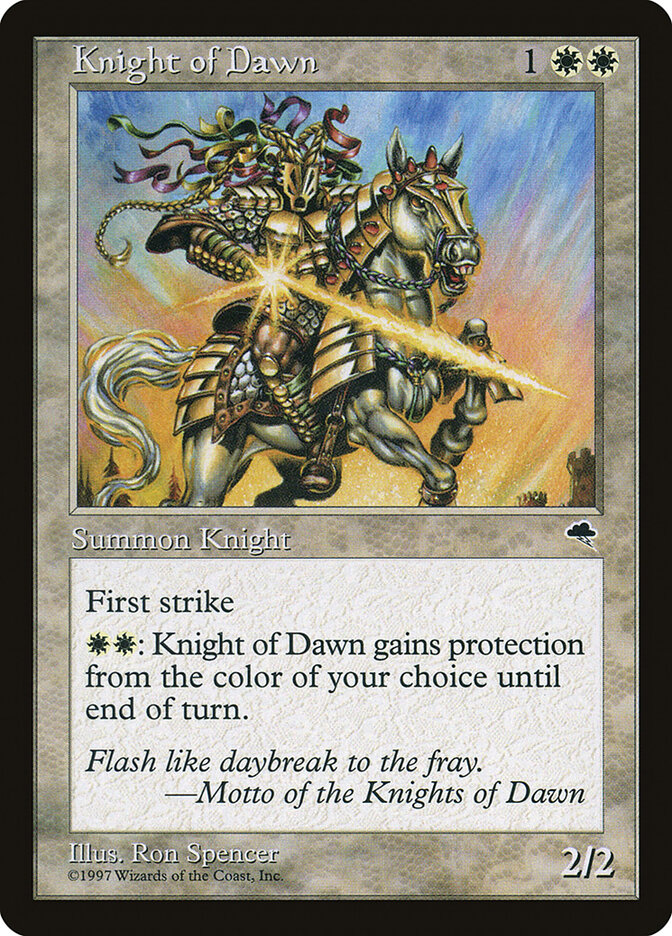 Knight of Dawn card front