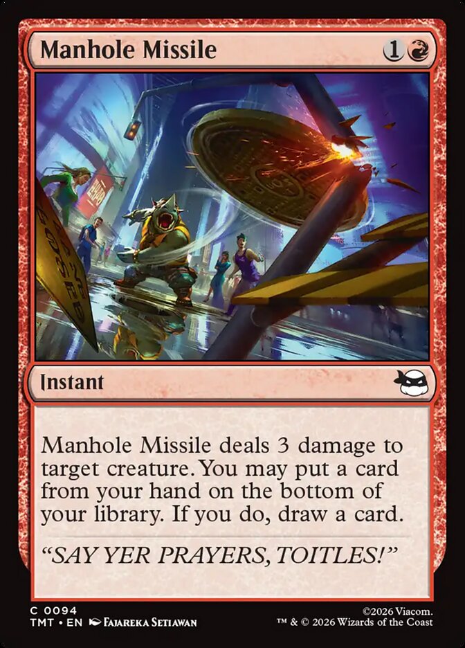 Manhole Missile card front