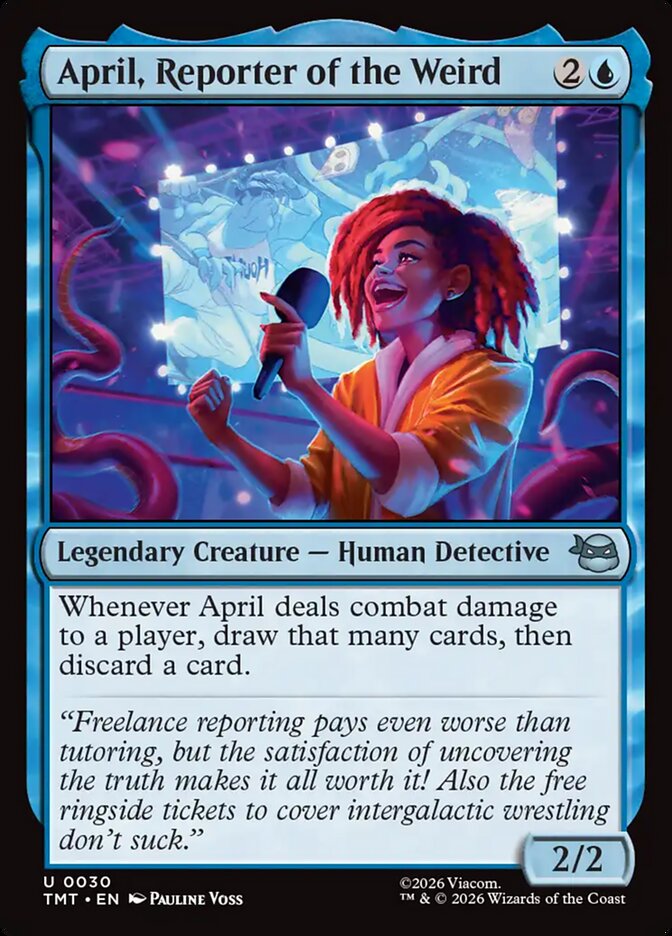 April, Reporter of the Weird card front