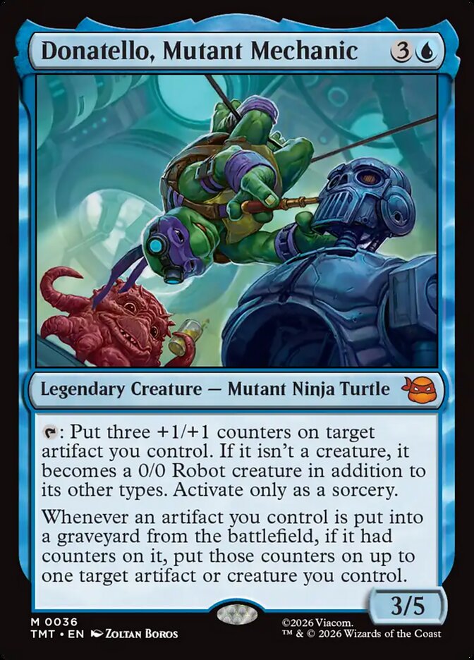 Donatello, Mutant Mechanic card front