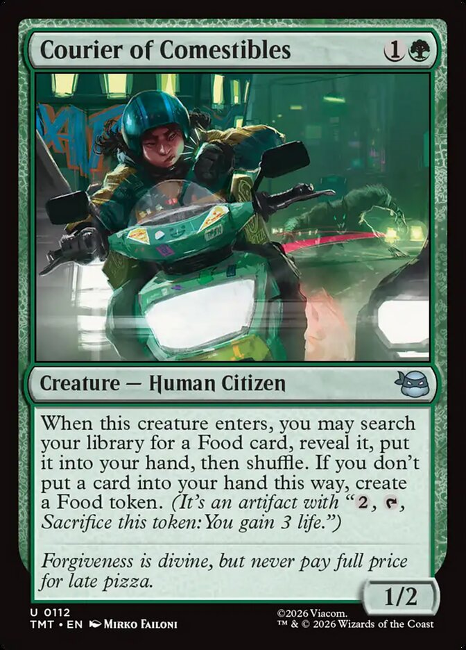 Courier of Comestibles card front