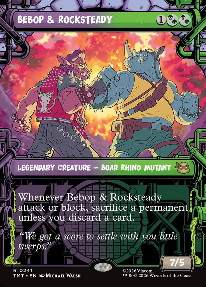 Bebop & Rocksteady card front