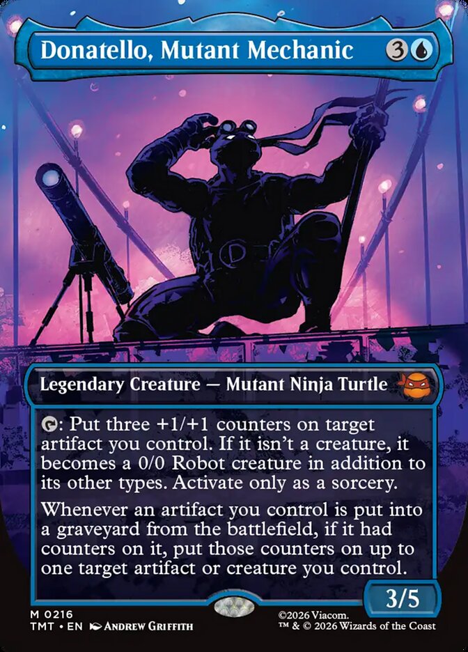 Donatello, Mutant Mechanic card front