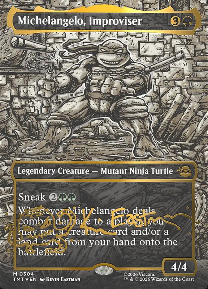 Michelangelo, Improviser card front