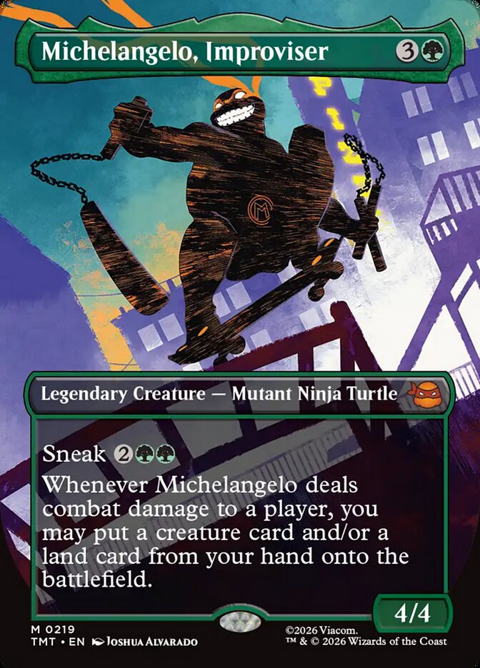 Michelangelo, Improviser card front