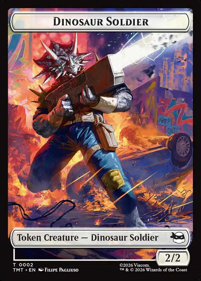 Dinosaur Soldier card front