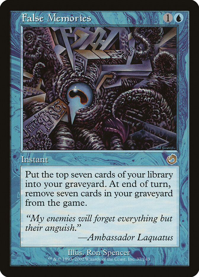 False Memories card front