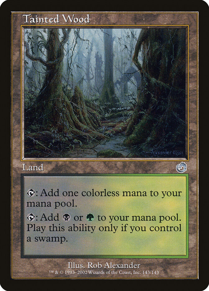 Tainted Wood card front
