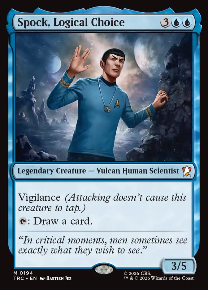Spock, Logical Choice card front