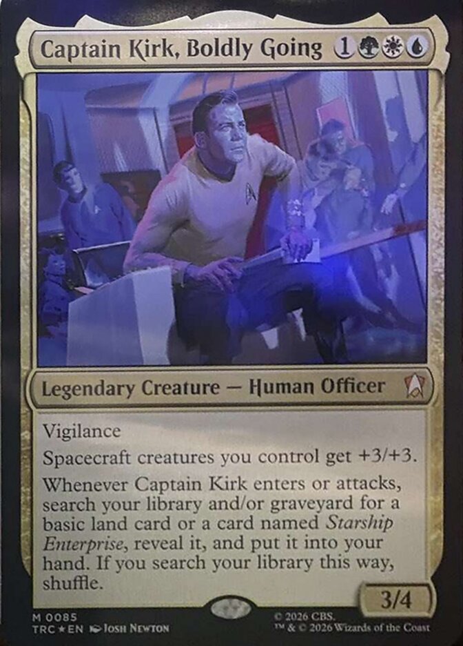 Captain Kirk, Boldly Going card front