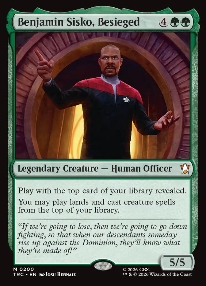 Benjamin Sisko, Besieged card front