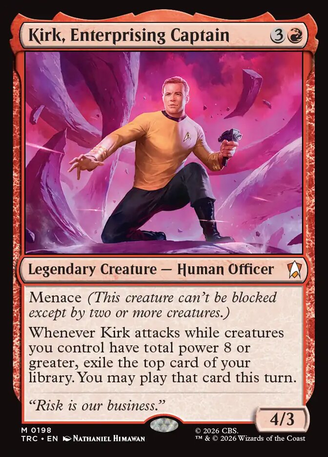 Kirk, Enterprising Captain card front