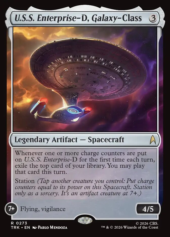 U.S.S. Enterprise-D, Galaxy-Class card front