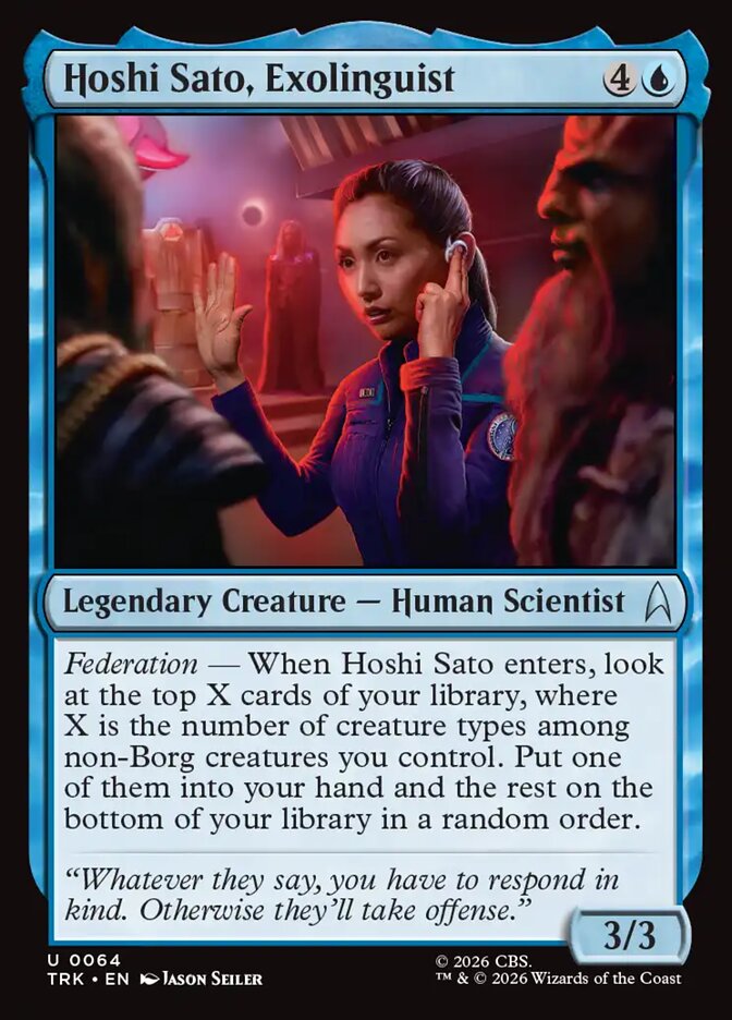 Hoshi Sato, Exolinguist card front