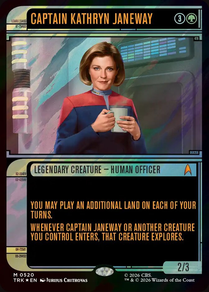 Captain Kathryn Janeway card front