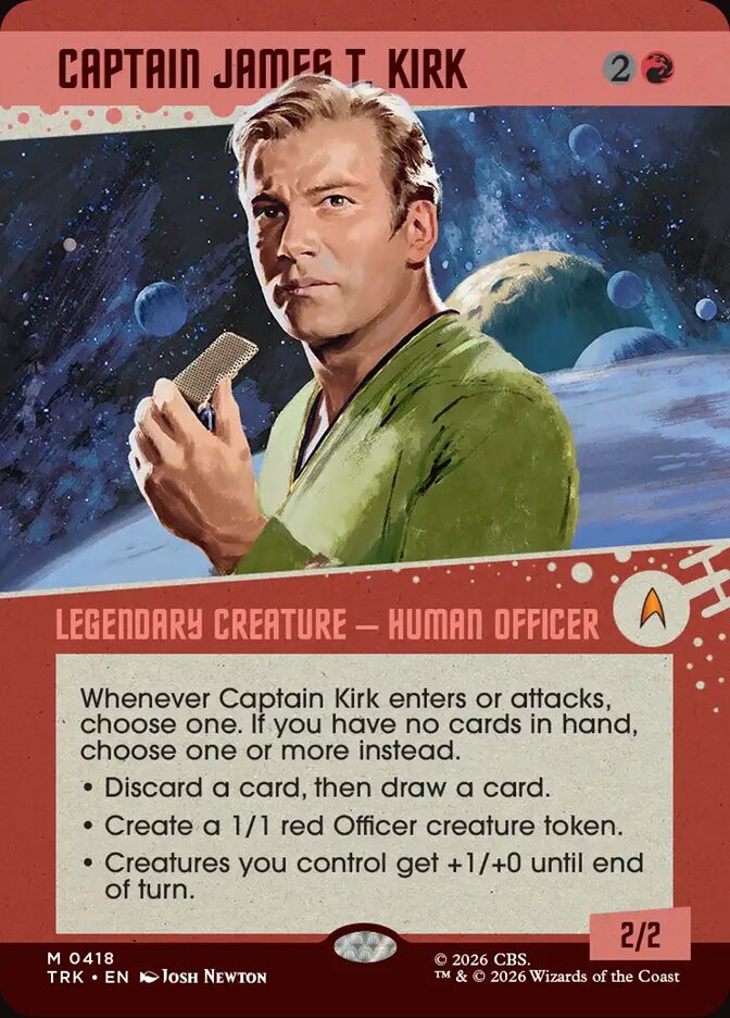 Captain James T. Kirk card front