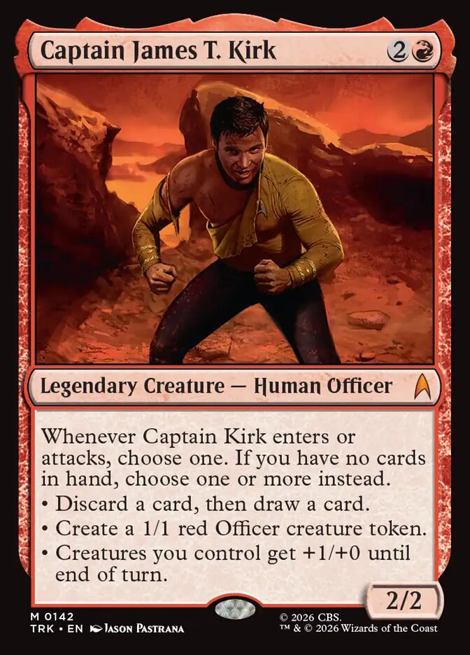 Captain James T. Kirk card front