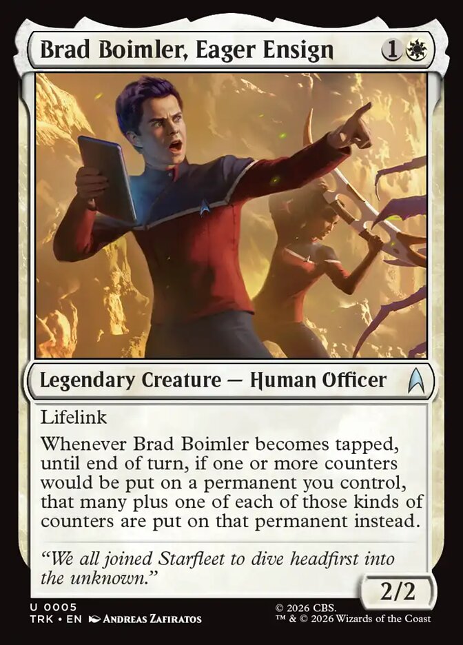 Brad Boimler, Eager Ensign card front
