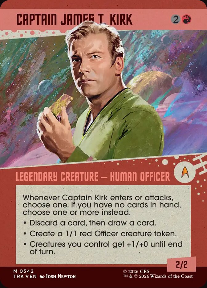 Captain James T. Kirk card front