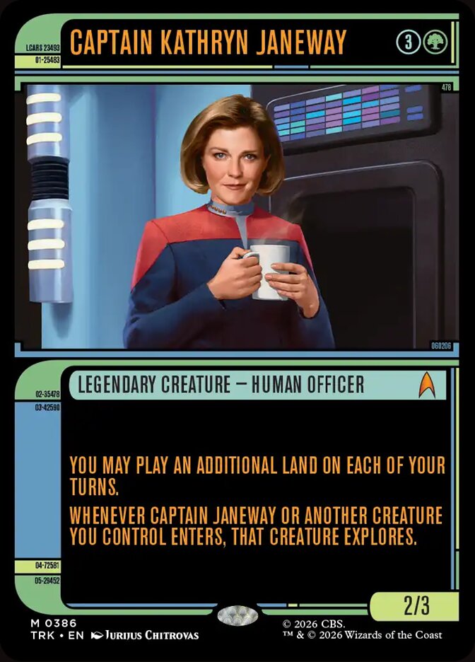 Captain Kathryn Janeway card front