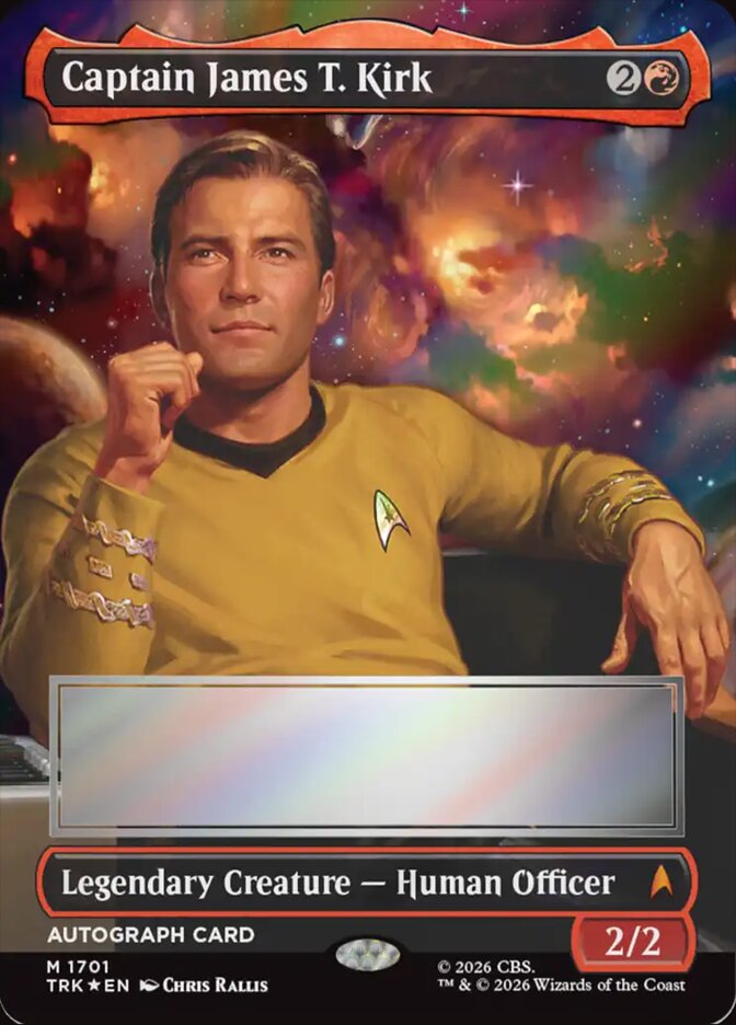 Captain James T. Kirk card front