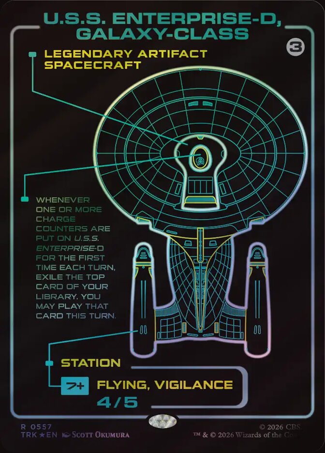 U.S.S. Enterprise-D, Galaxy-Class card front
