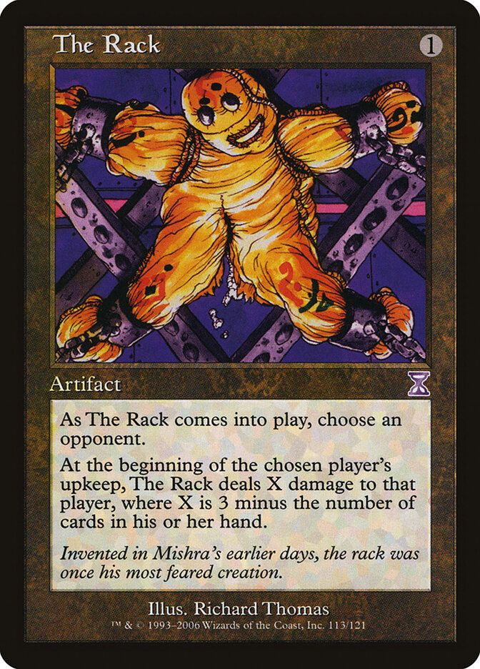 The Rack card front