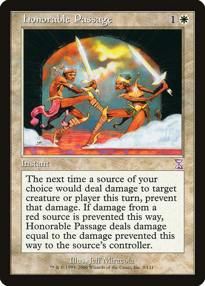 Honorable Passage card front