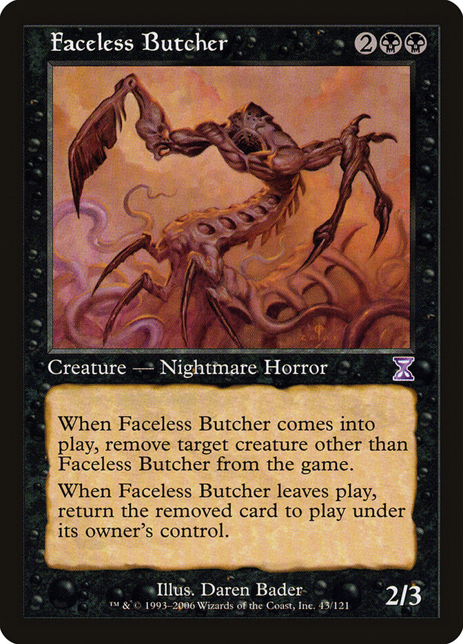 Faceless Butcher card front