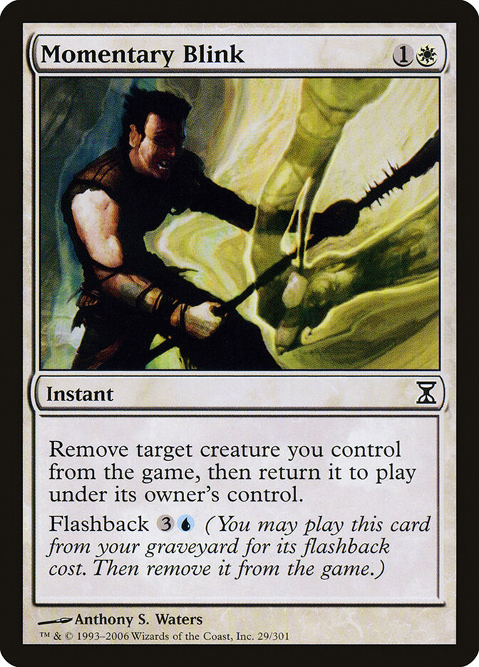 Momentary Blink card front