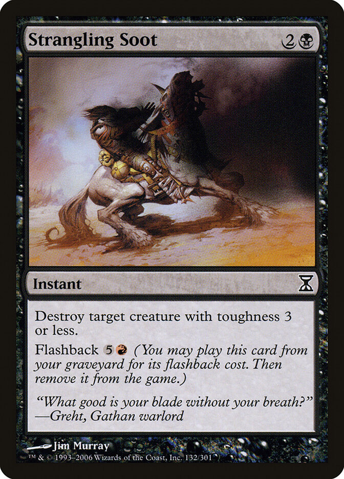 Strangling Soot card front