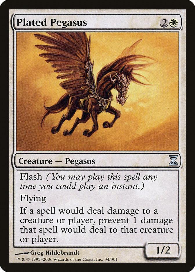 Plated Pegasus card front