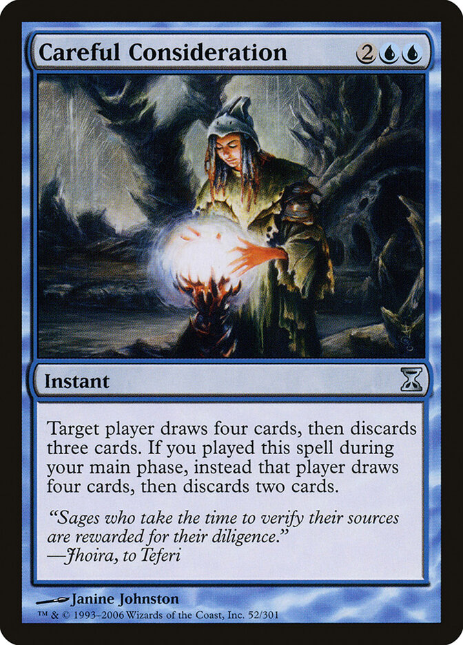 Careful Consideration card front