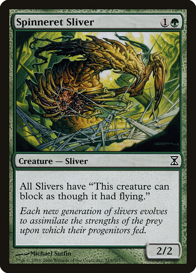 Spinneret Sliver card front