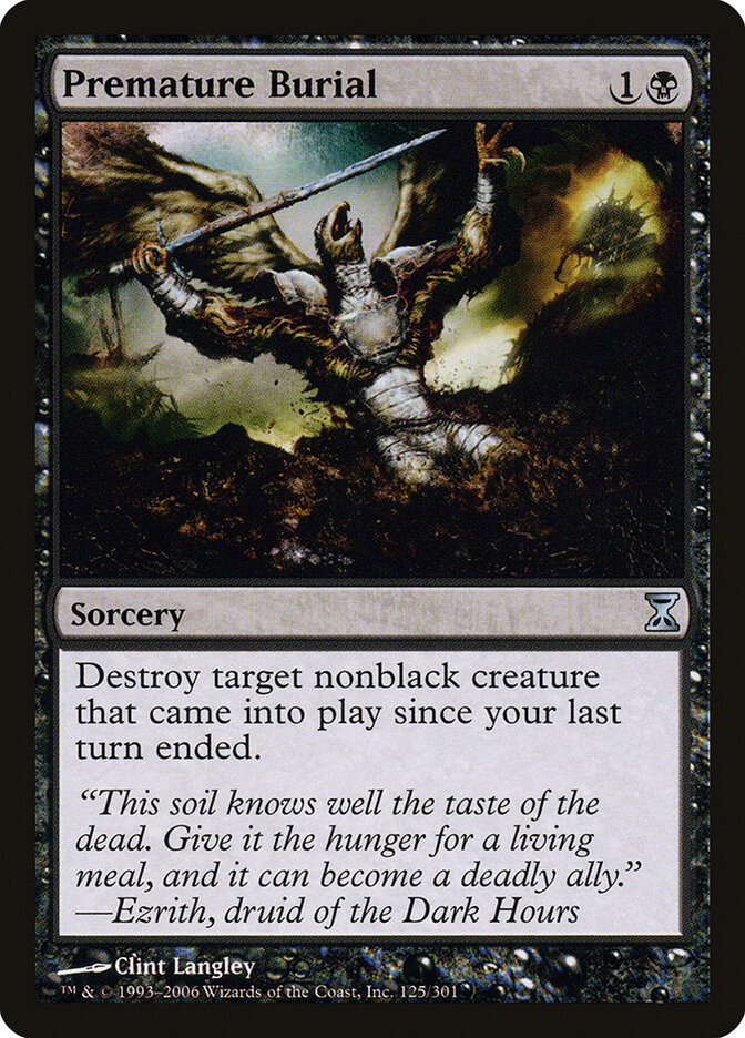 Premature Burial card front