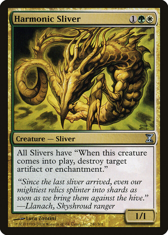 Harmonic Sliver card front