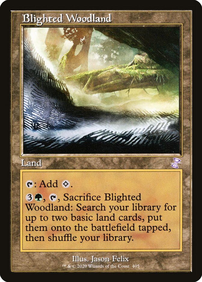 Blighted Woodland card front