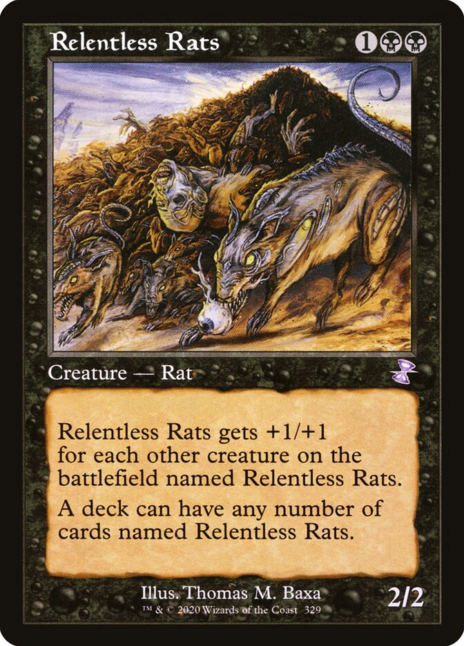 Relentless Rats card front