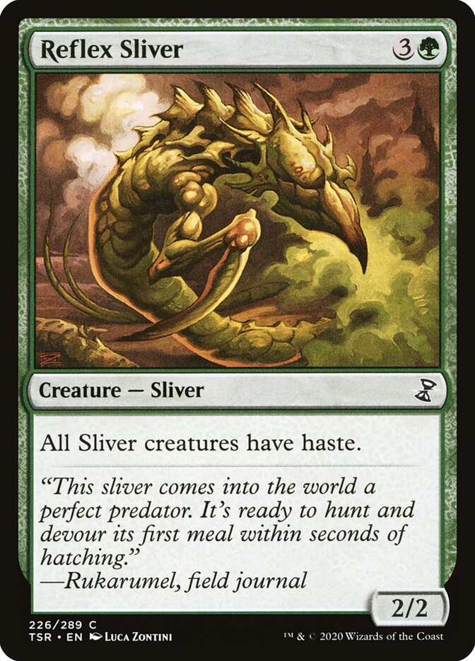 Reflex Sliver card front