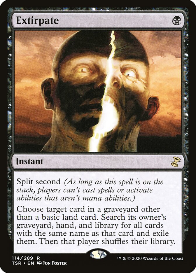 Extirpate card front
