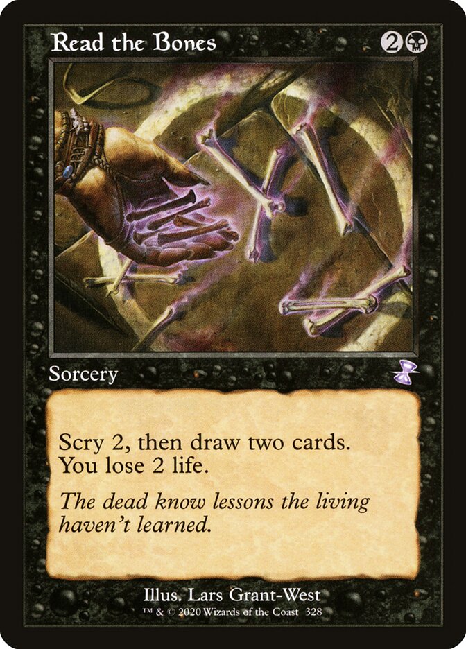 Read the Bones card front