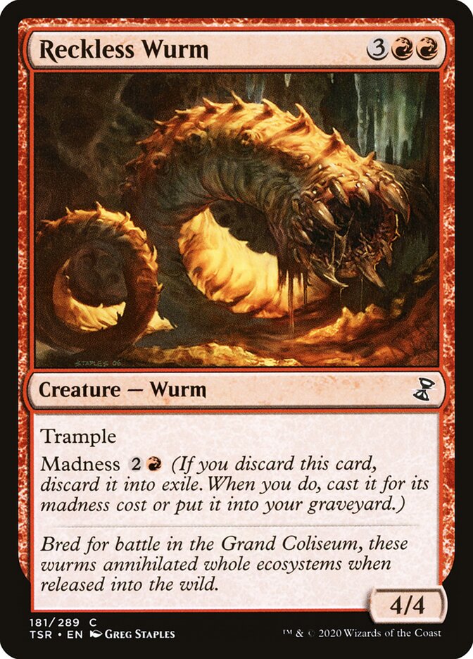 Reckless Wurm card front