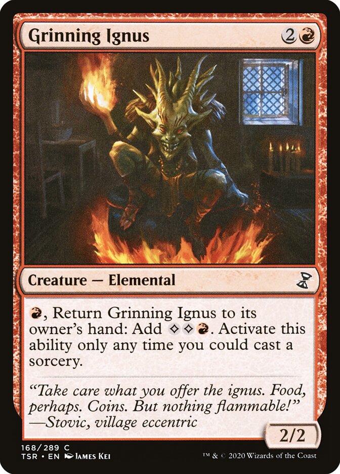 Grinning Ignus card front