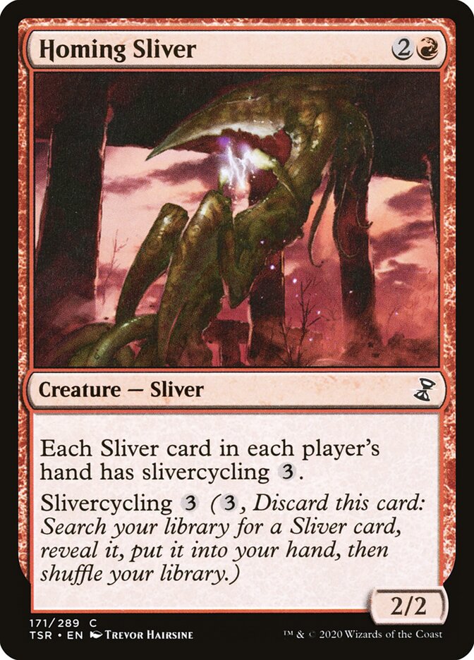 Homing Sliver card front