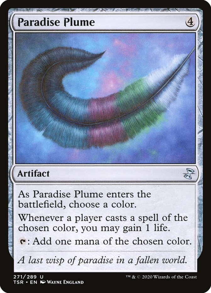 Paradise Plume card front