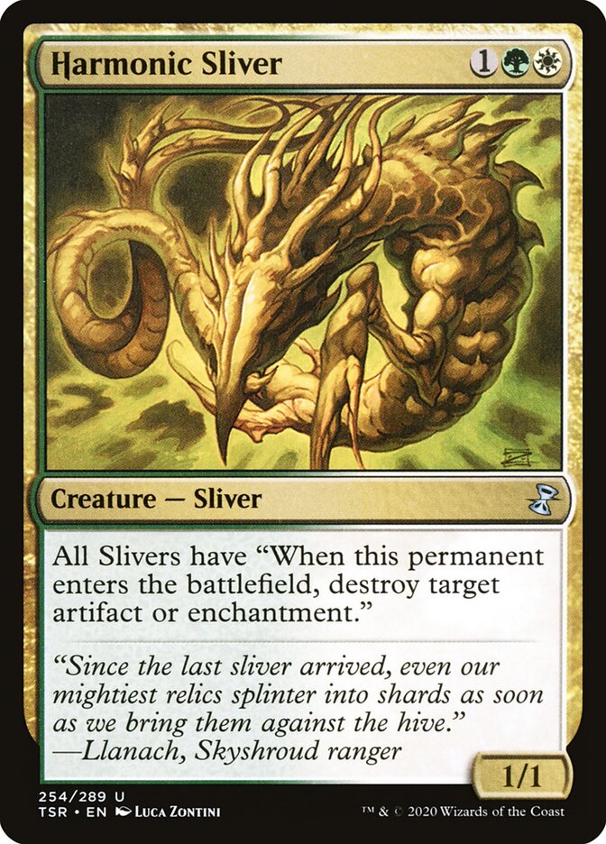 Harmonic Sliver card front