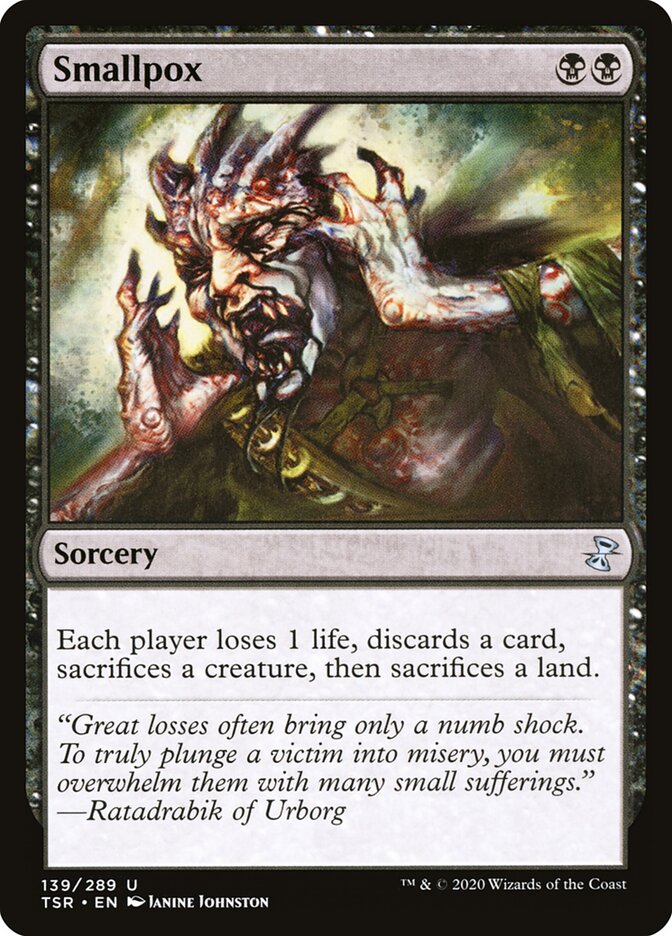 Smallpox card front