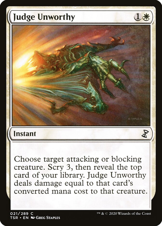 Judge Unworthy card front